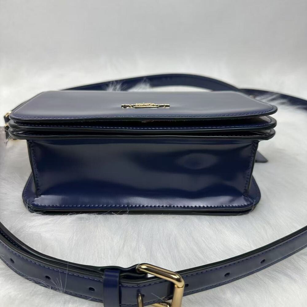 Coach Quinn Shoulder Crossbody Bag In Novelty Leather/True Navy CY657 NWT - Picture 9 of 9